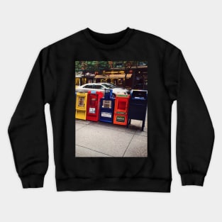 Newspapers Street Upper West Side Manhattan NYC Crewneck Sweatshirt